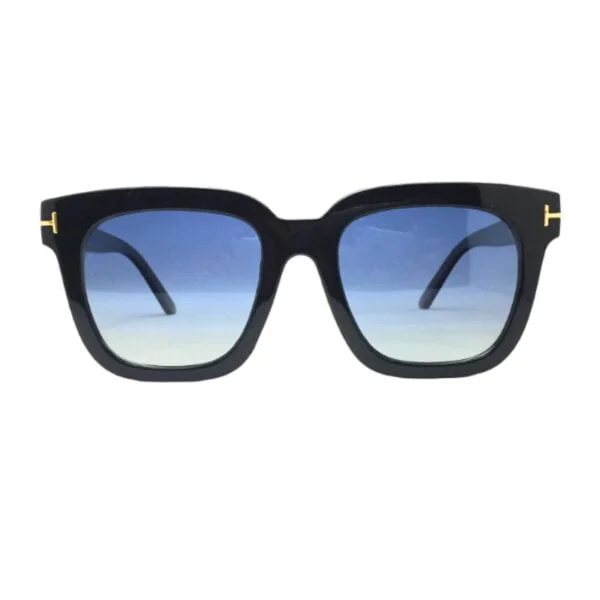 Black Wayfarer Golden Finish Polarized Sunglass For Men