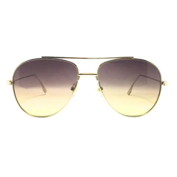 Brown Silver Aviator Sunglasses 100 % UV Protected