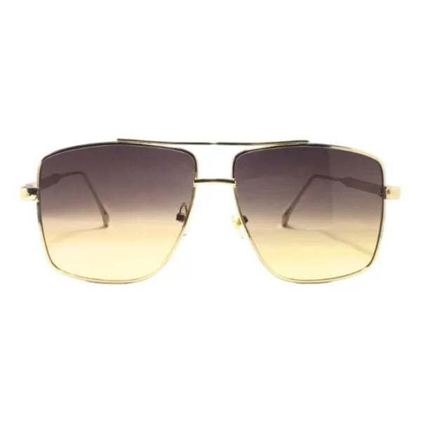 Silver Square Aviator Men's Sunglasses 100% UV Protected