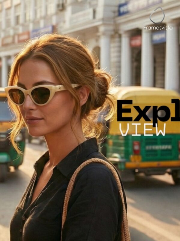 Yellow Cat Eye Sunglasses for Women – UV Protection