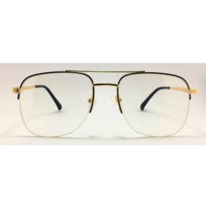 half rim golden business class frames