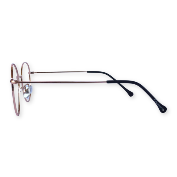 rose gold round eyeglasses frame