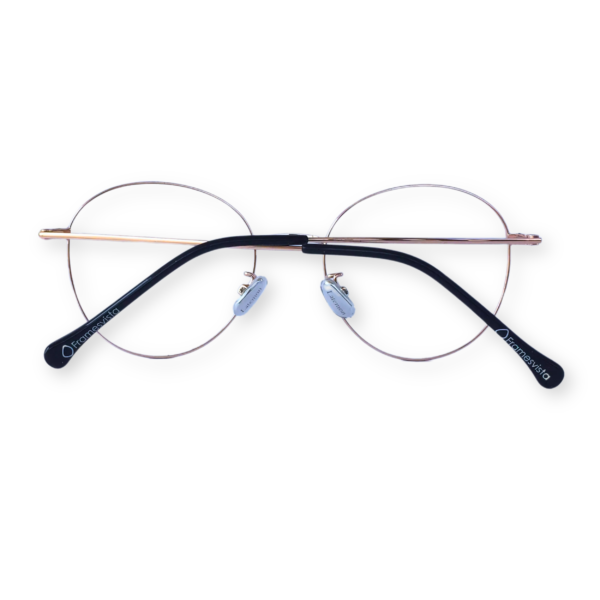 rose gold round eyeglasses frame