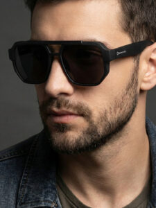 square black sunglasses for men