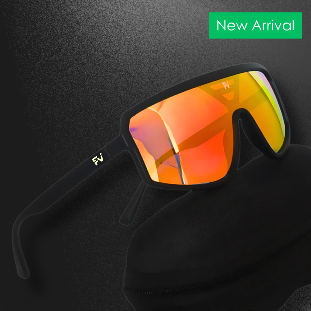 FV Black Mercury Orange Red Hiking - Trekking Sports Sunglasses