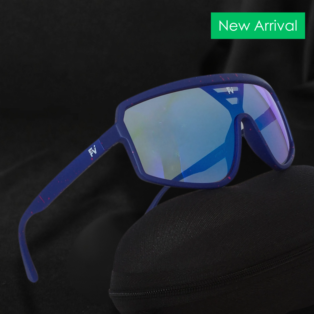 FV Mirrored Blue Sports Sunglasses - Hiking - Trekking