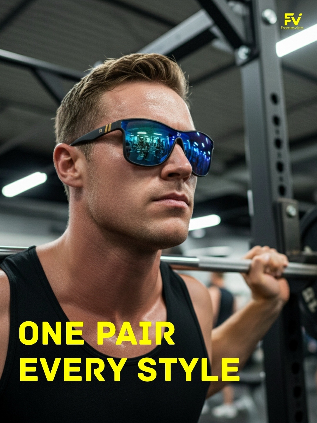 FVBlackMercuryBlueTrekkingSportyLookSunglassesUV400