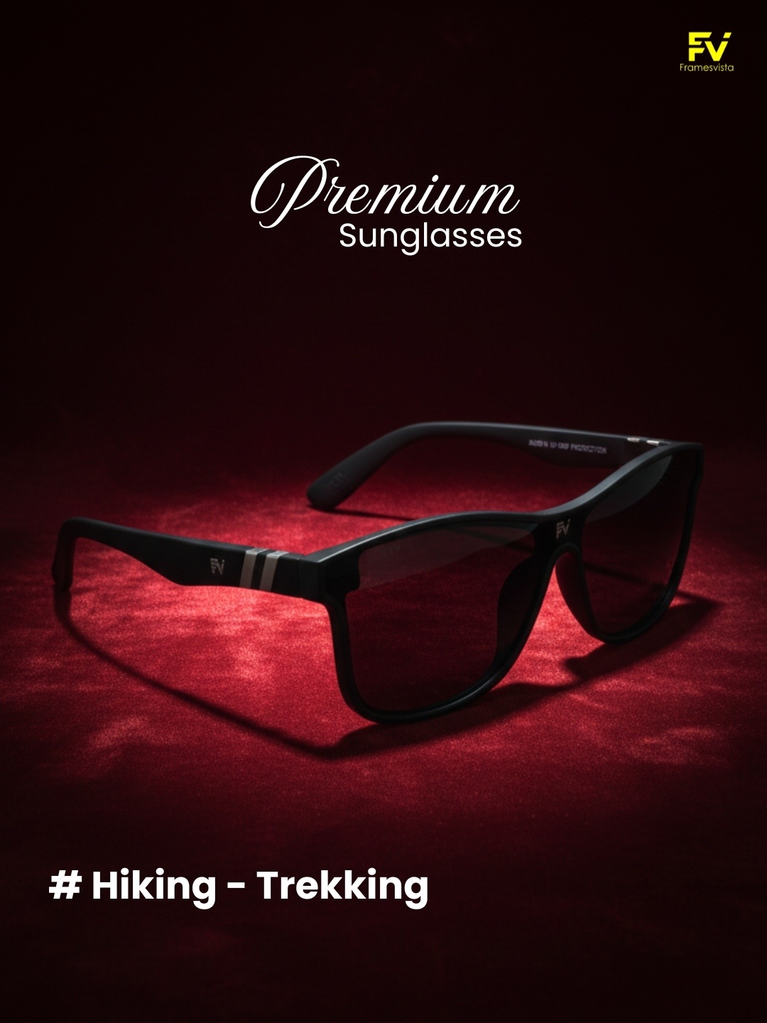 FVBlackTrekkingSportyLookSunglassesUnisexUV400
