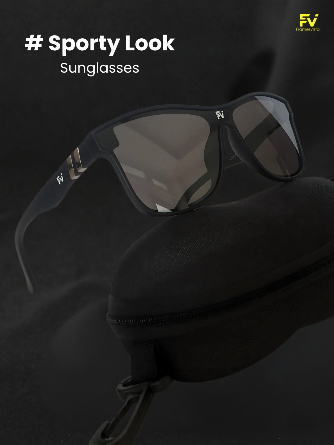 FVBlackTrekkingSportyLookSunglassesUnisexUV400