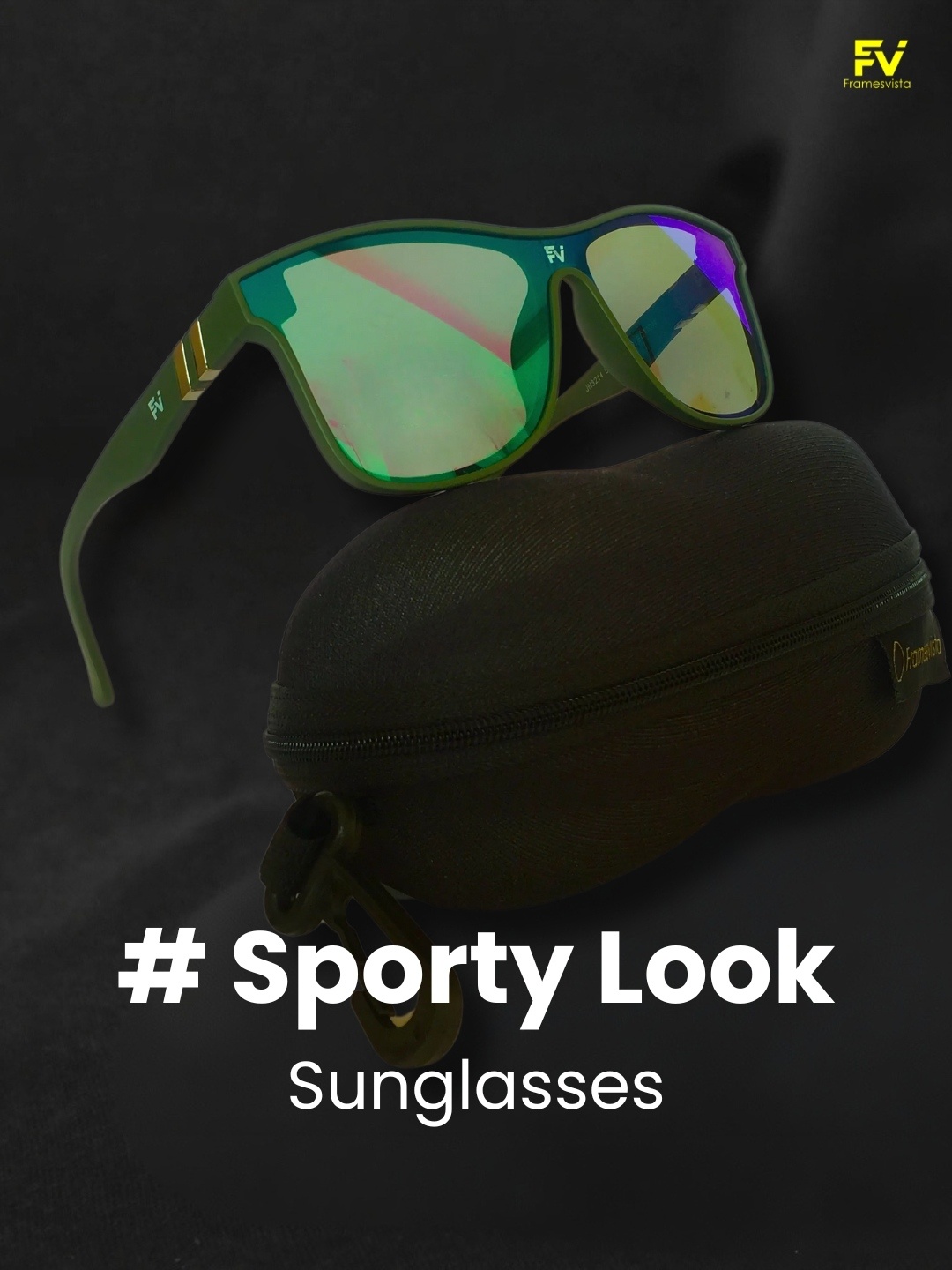 FVMercuryOliveGreenTrekkingSportyLookSunglassesUV400