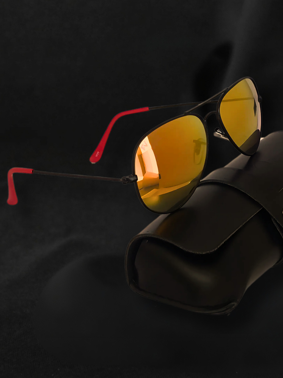 FramesvistaDesignerOrangeMercuryMirroredAviatorSunglasses