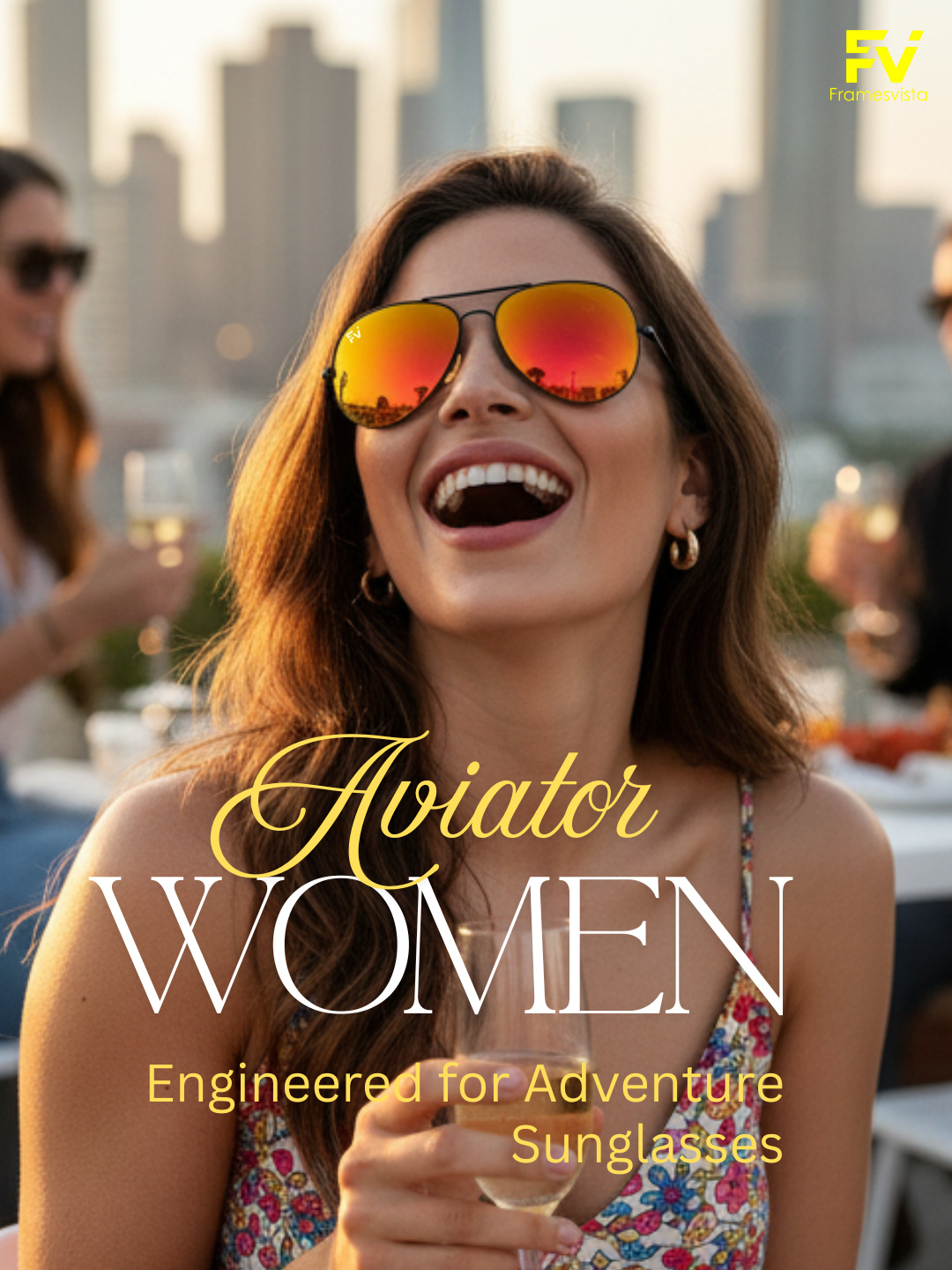 FramesvistaDesignerOrangeMercuryMirroredAviatorSunglasses