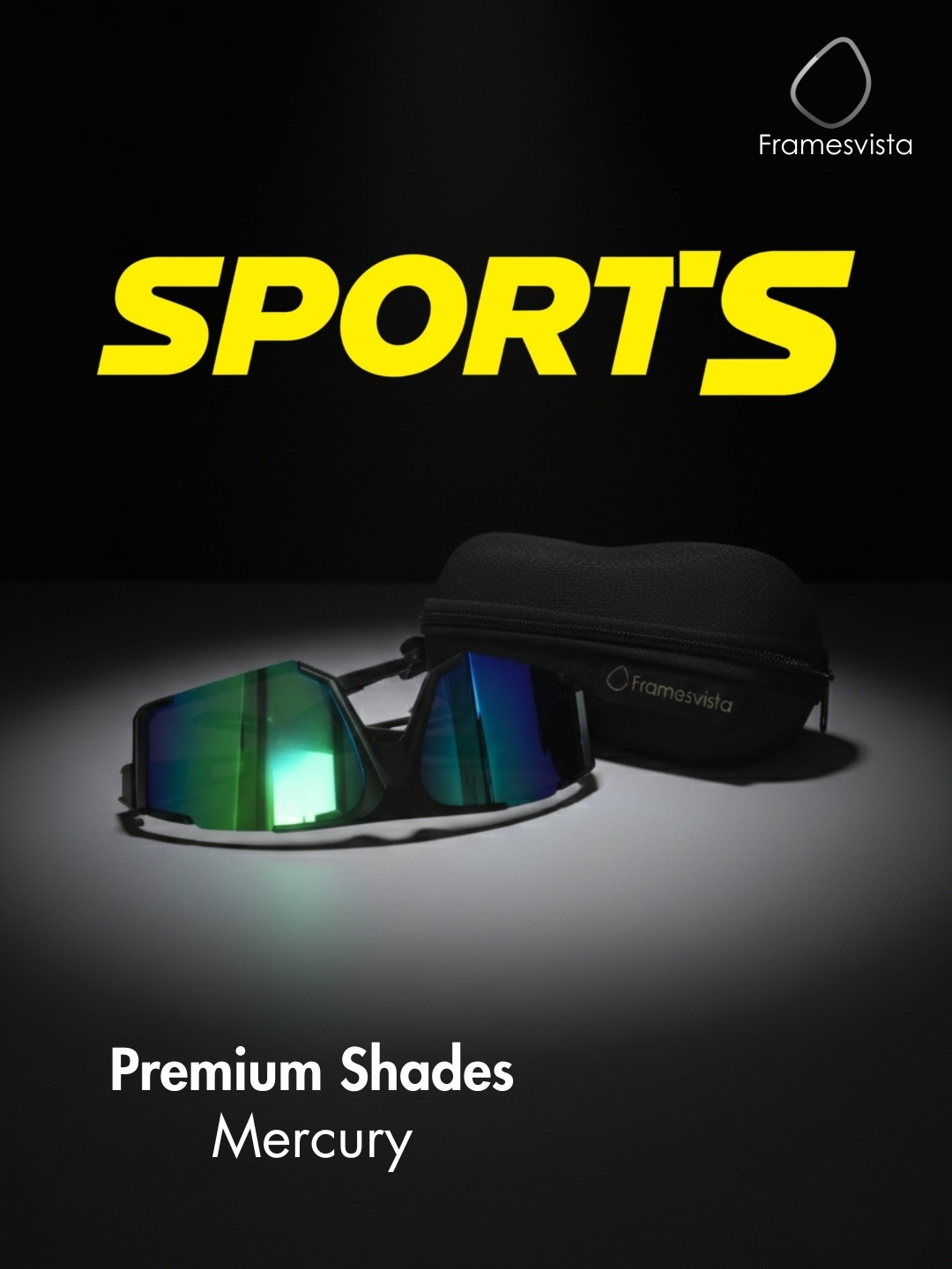 FramesvistaGreenMercuryMirroredSportsDrivingSunglasses