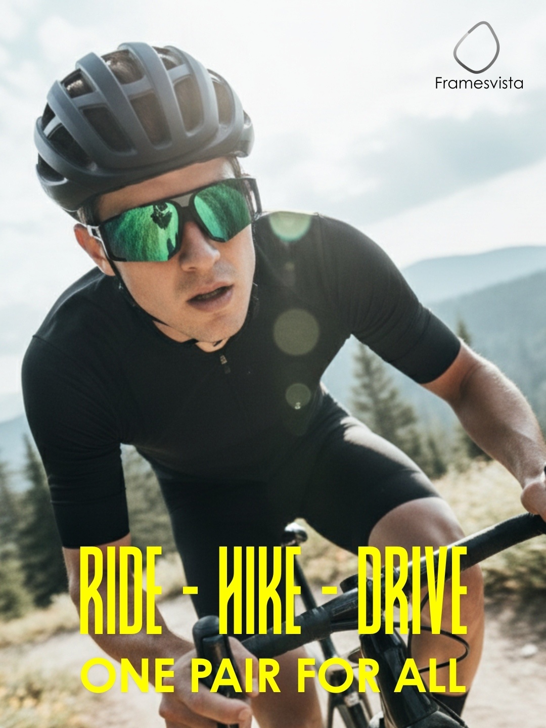 FramesvistaGreenMercuryMirroredSportsDrivingSunglasses