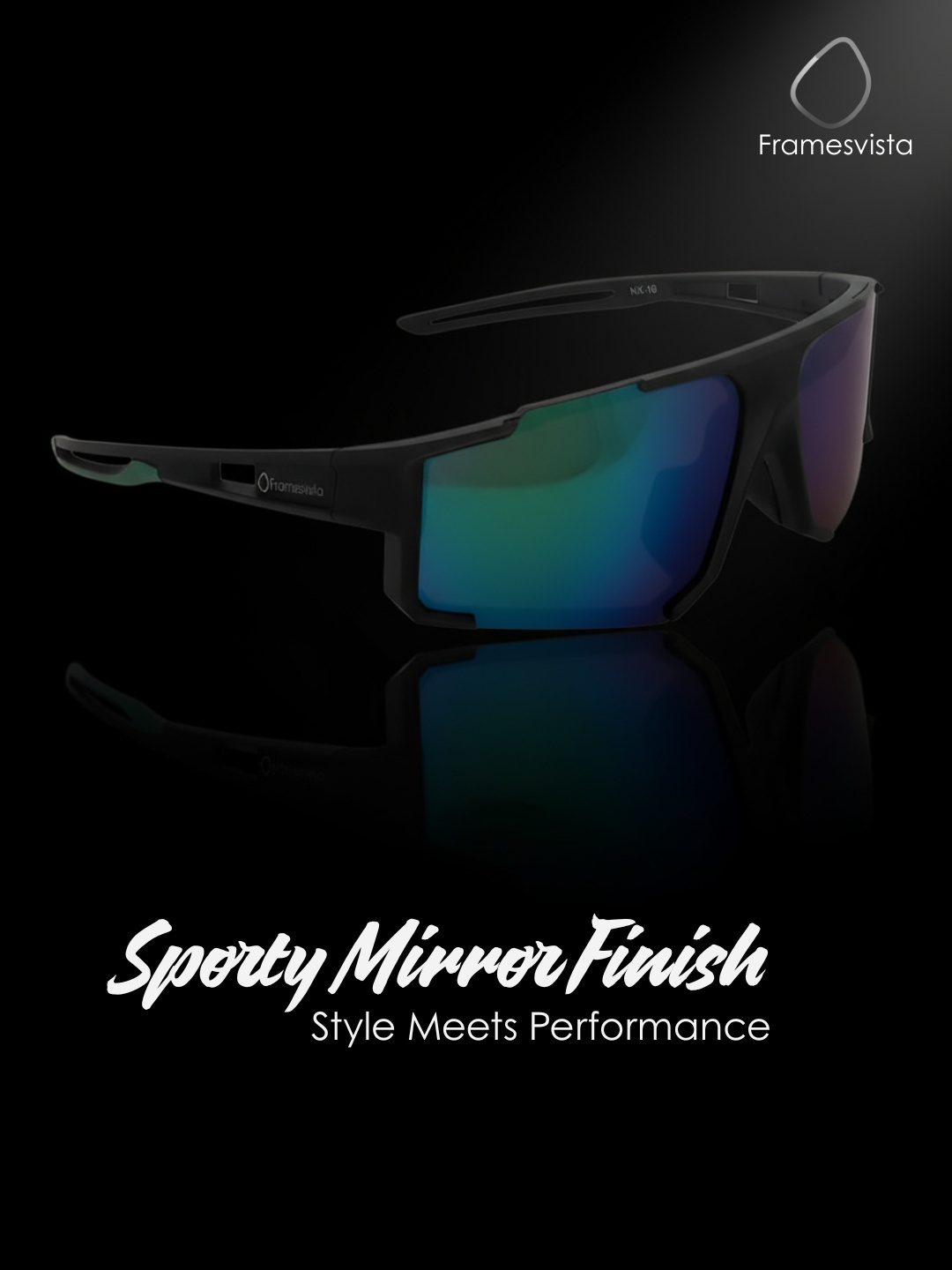 FramesvistaGreenMercuryMirroredSportsDrivingSunglasses
