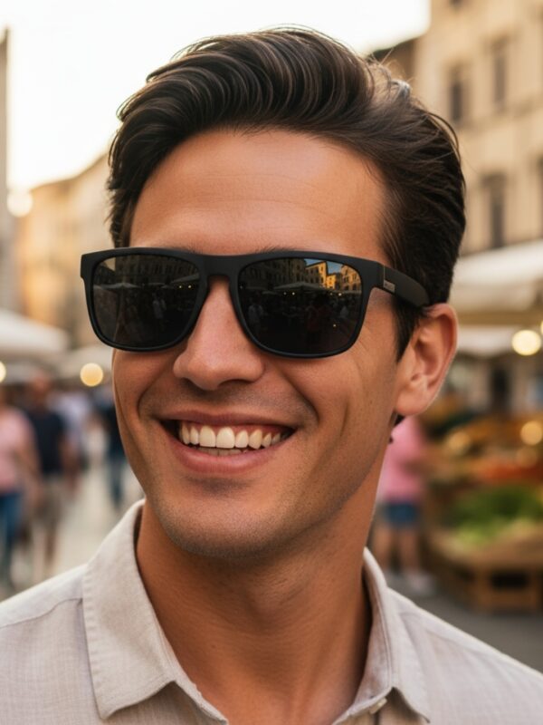 Framesvista Matt Black Polarized Sunglasses UV400 Protection