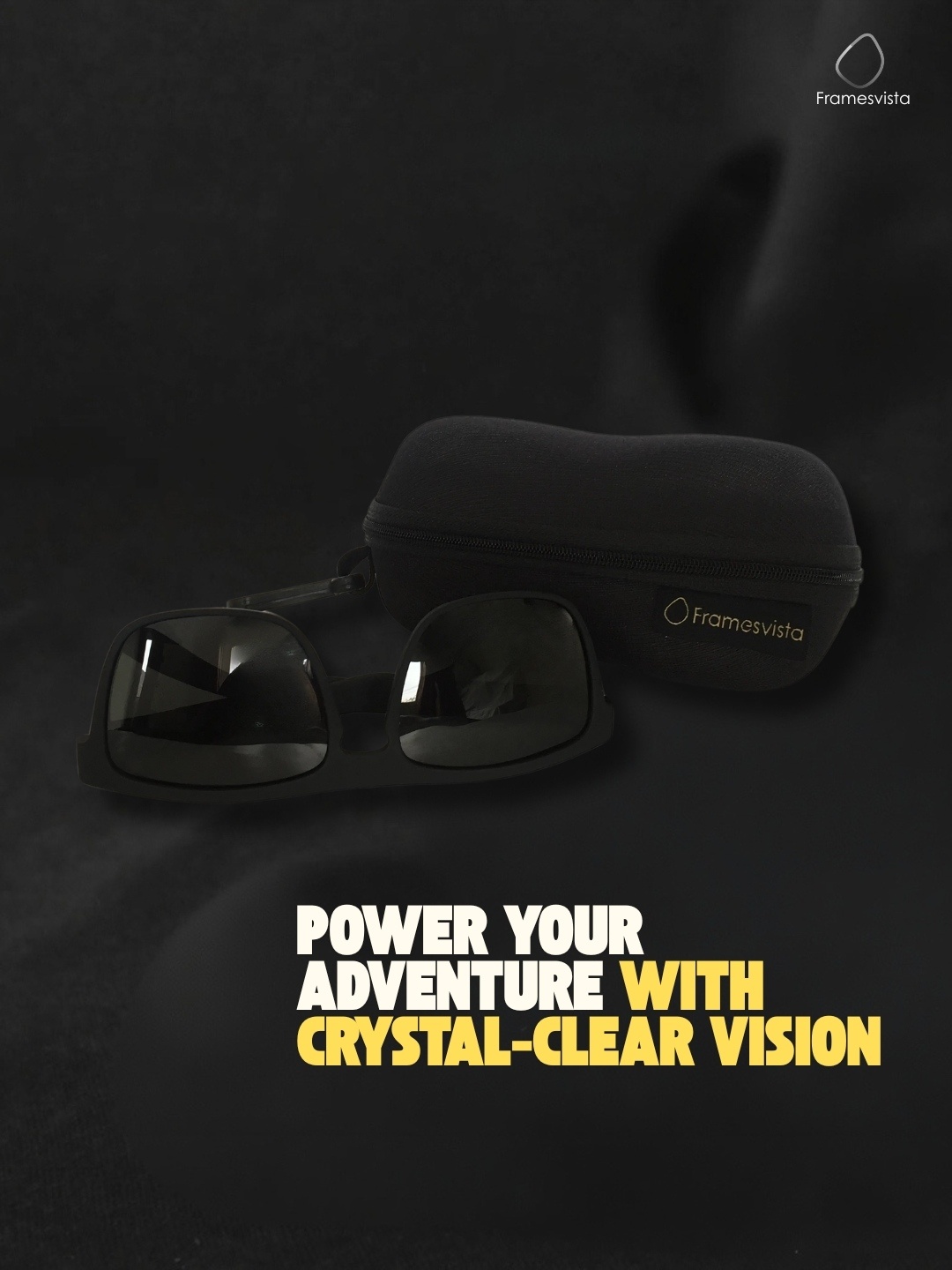 FramesvistaMattBlackPolarizedSunglassesUV400Protection