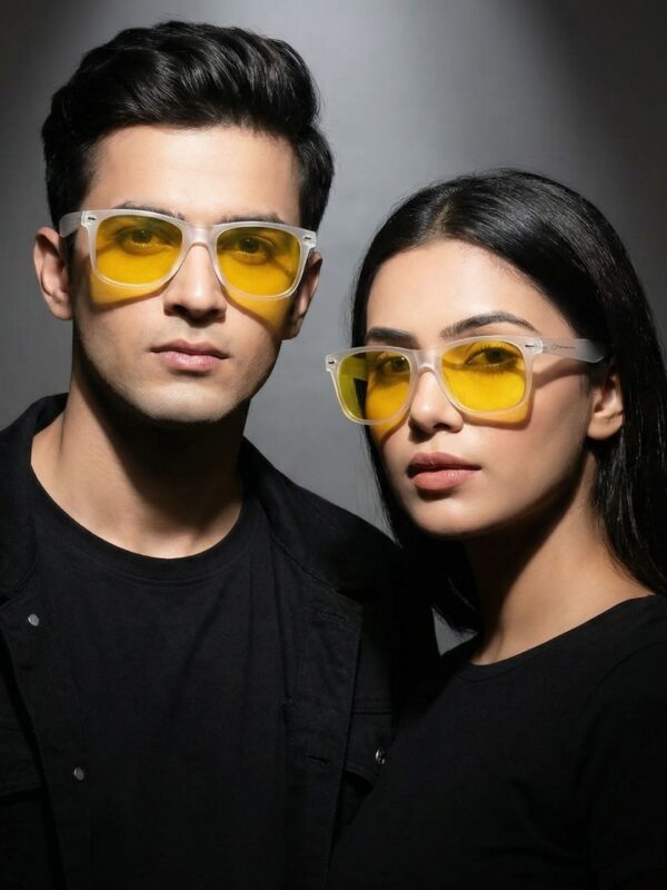 FramesvistaMattWhiteCrystalWayfarerNightdrivingSunglasses