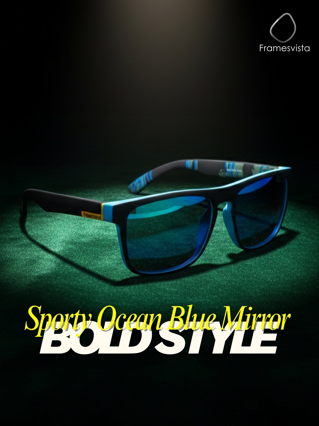 FramesvistaOceanBluePolarizedSunglassesUV400Protection