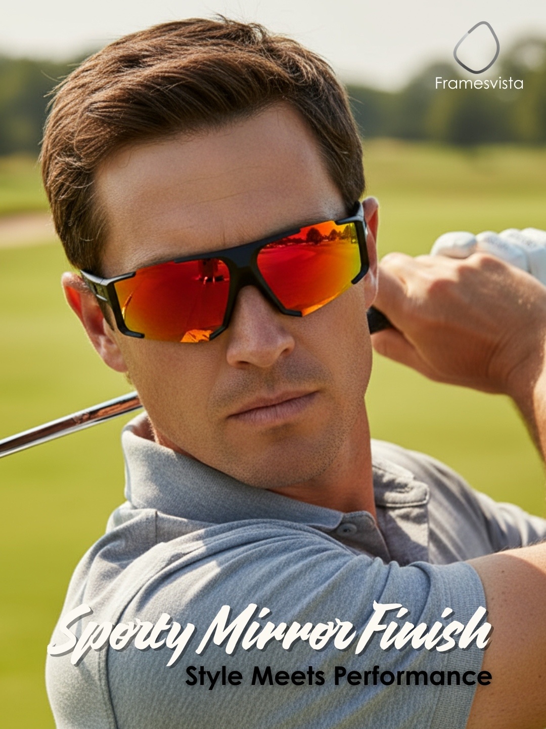 FramesvistaOrangeMercuryMirroredSportsDrivingSunglasses