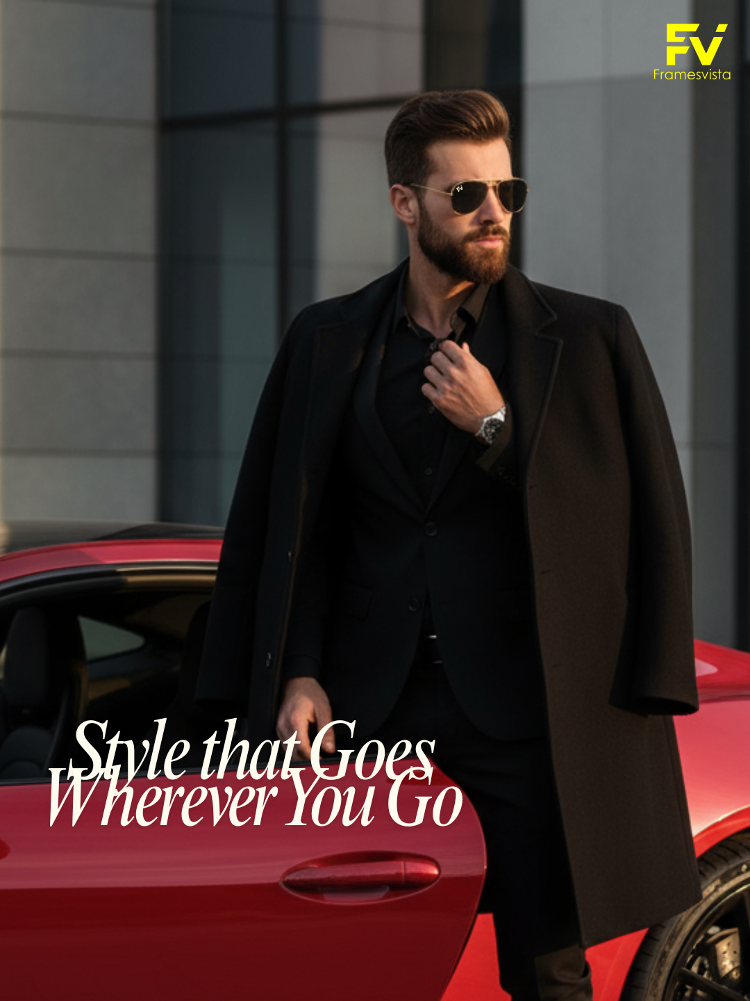 FramesvistaPilotGoldBlackPolarizedAviatorSunglasses