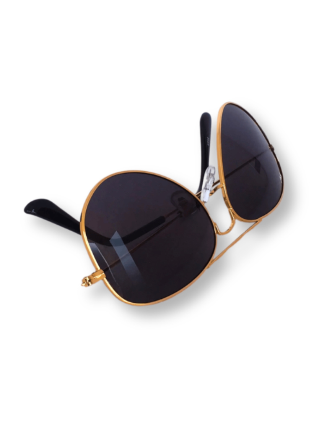 FramesvistaPilotGoldBlackPolarizedAviatorSunglasses