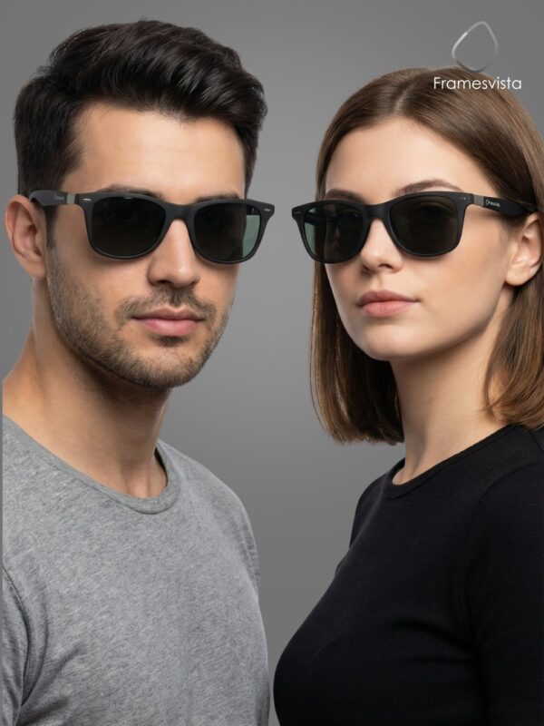 Framesvista Wayfarer Black Polarized Sunglass UV400 Protected