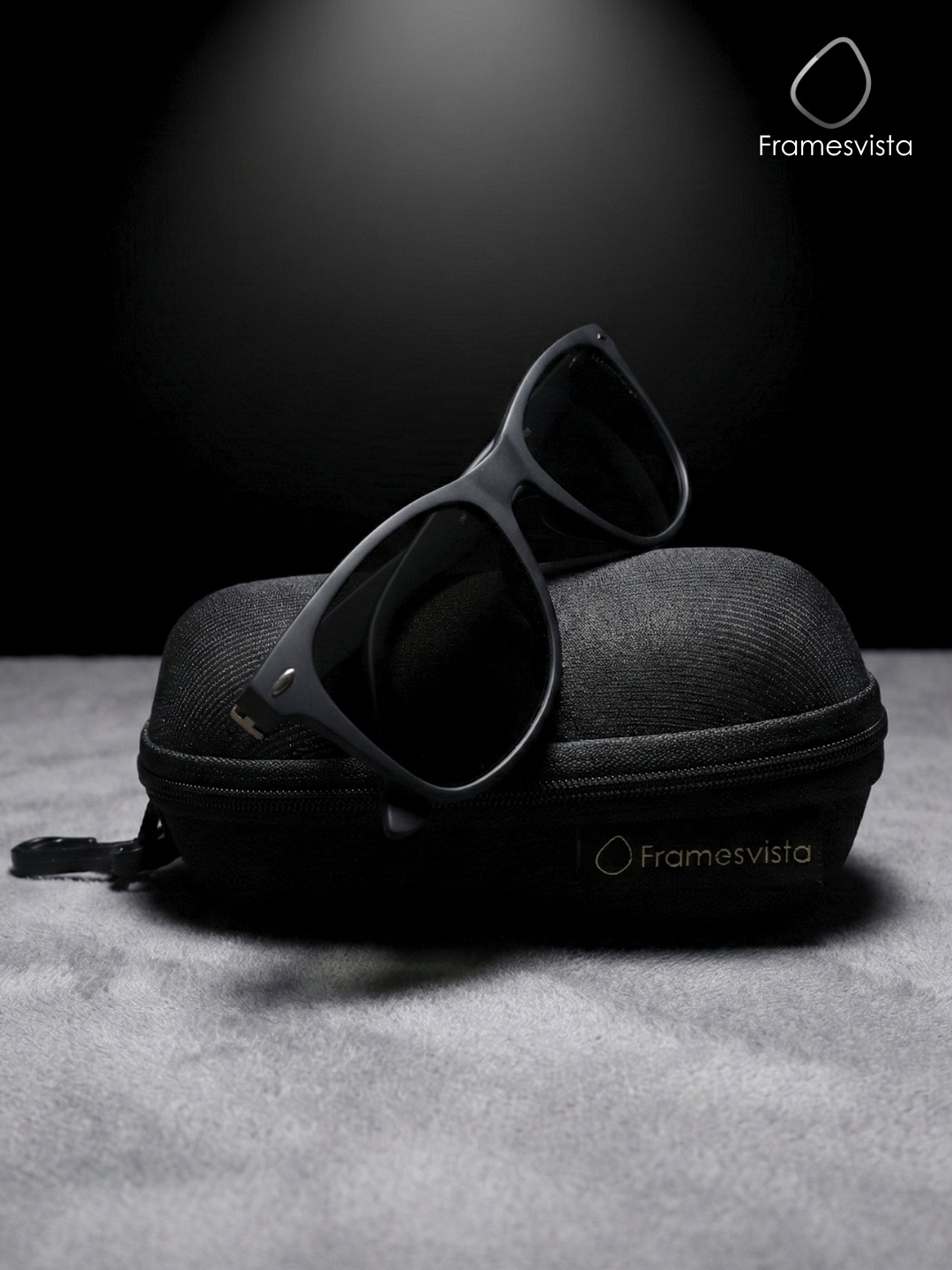 FramesvistaWayfarerBlackPolarizedSunglassUV400Protected