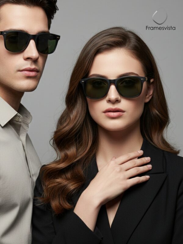 FramesvistaWayfarerGreenPolarizedSunglassUV400Protected