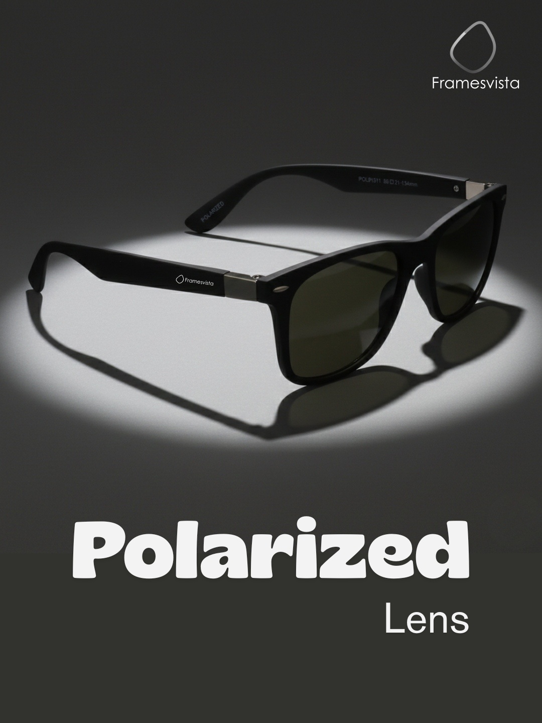 FramesvistaWayfarerGreenPolarizedSunglassUV400Protected