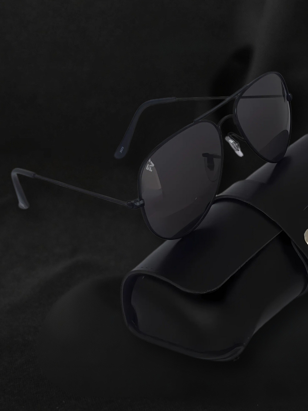 FullBlackPolarizedAviatorSunglasses