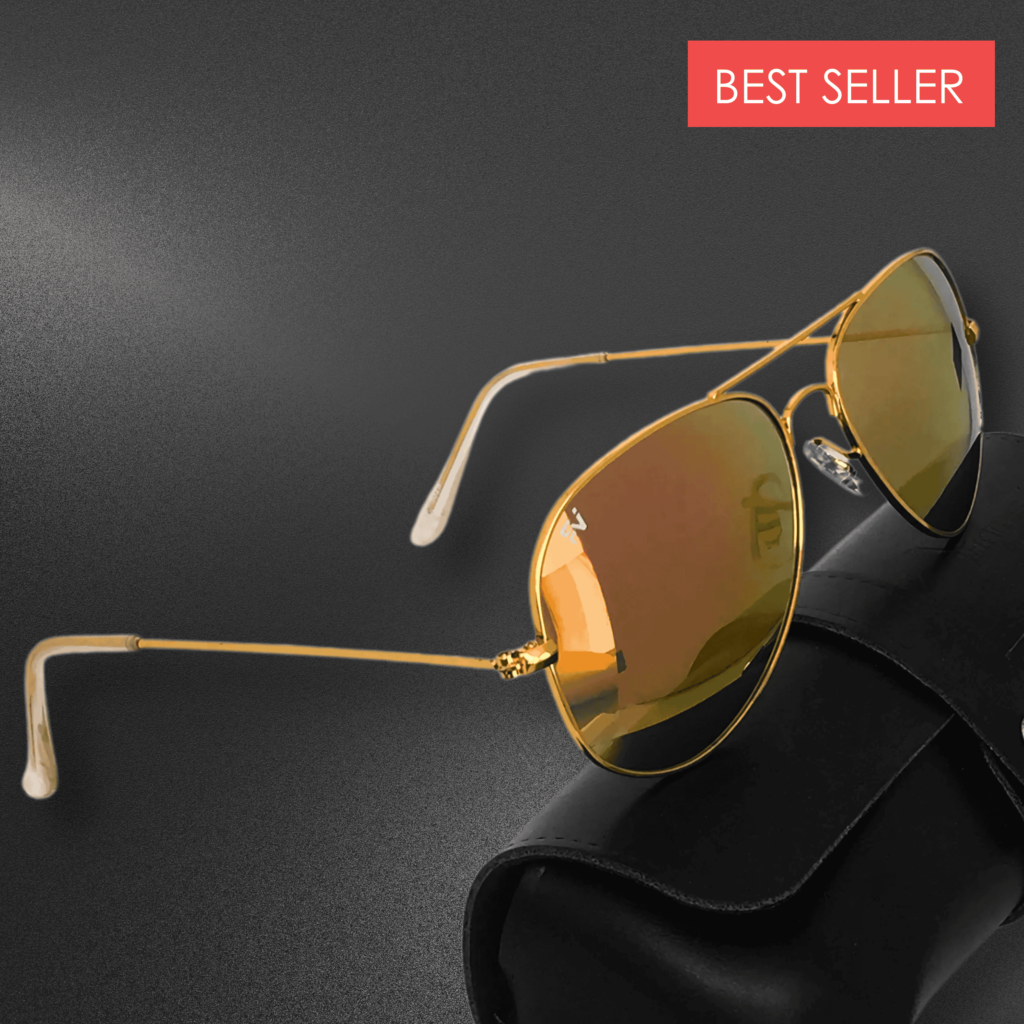 full golden mercury aviator sunglasses