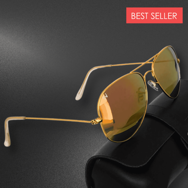 full golden mercury aviator sunglasses