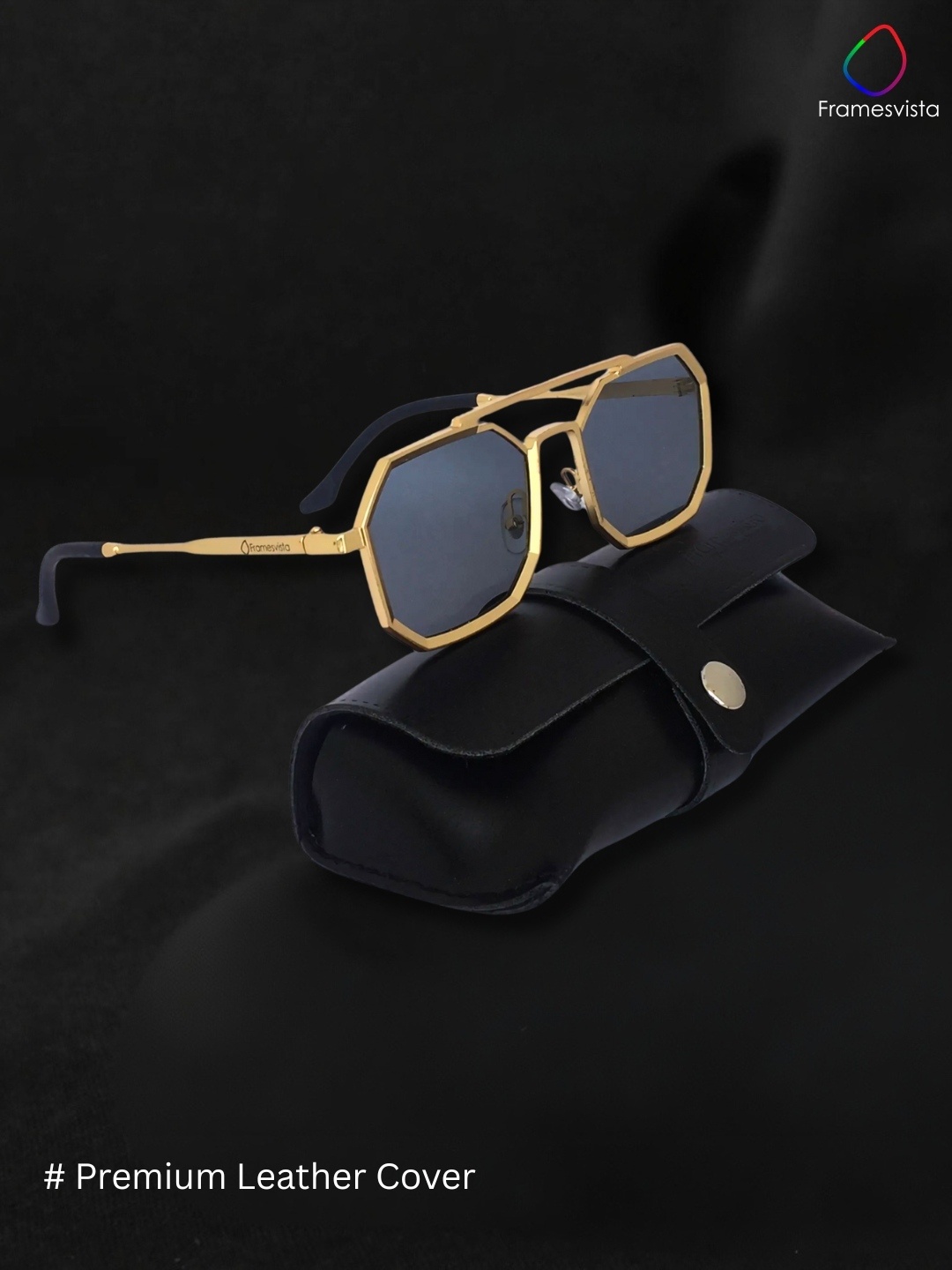 VintageHexagonStyleMetalSunglasses