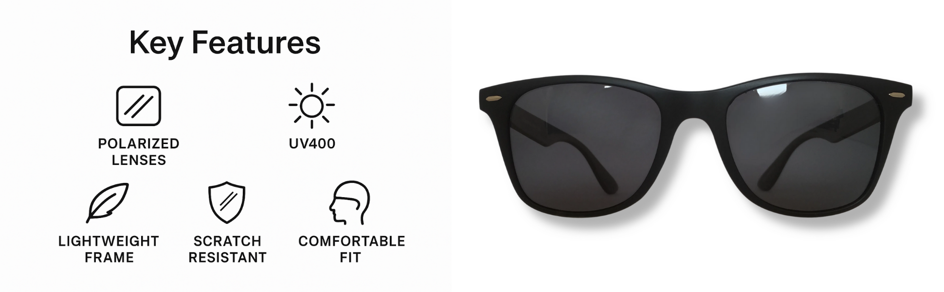 framesvista wayfarer sunglasses black