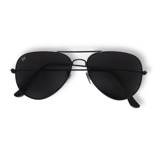 Framesvista Full Black Polarized Aviator Sunglasses - Image 5