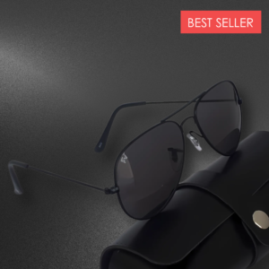 Framesvista full black aviator sunglasses for men