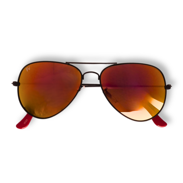 Designer Orange Mercury Mirrored Aviator Sunglasses