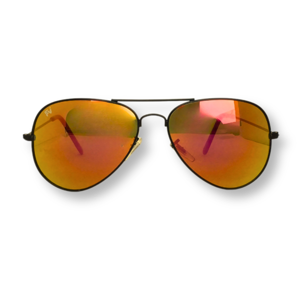 Designer Orange Mercury Mirrored Aviator Sunglasses