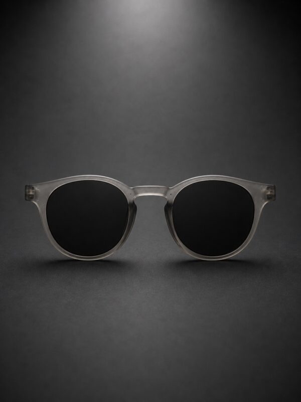 transparent smoke grey sunglasses