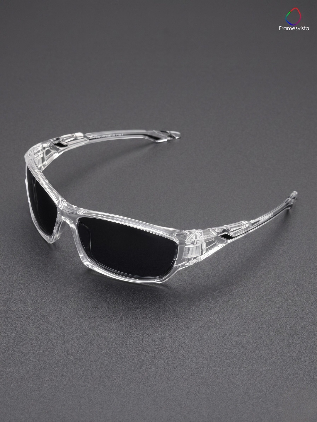 Men White Crystal Sports Sunglasses with UV Protection