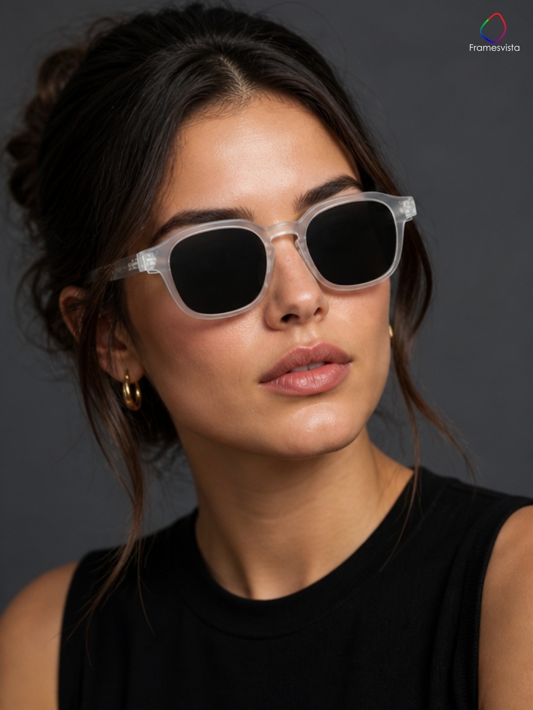 white Square sunglasses