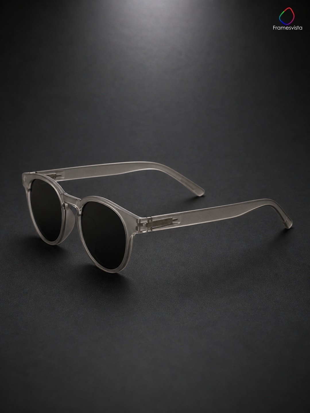 transparent smoke grey sunglasses