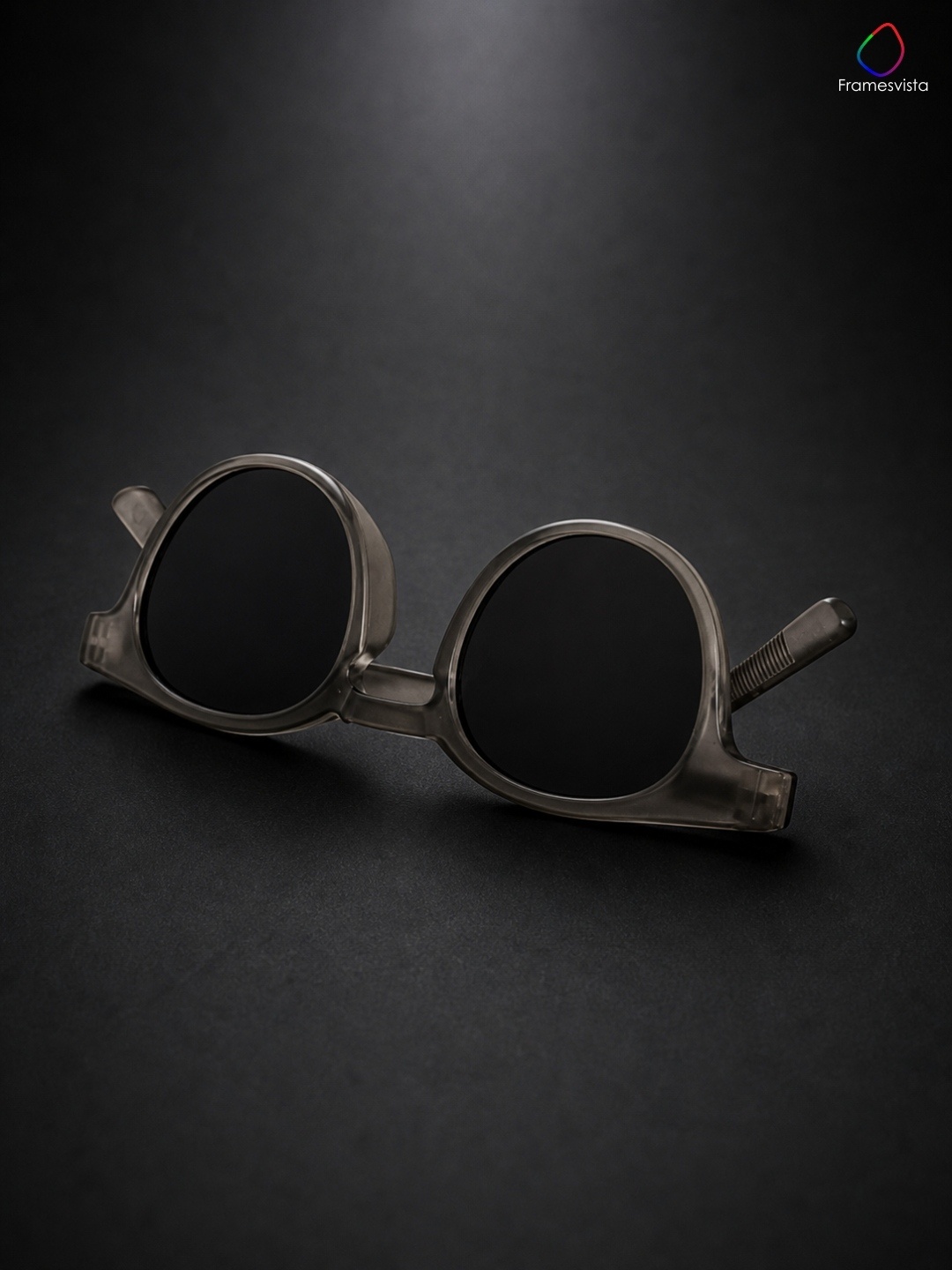 transparent smoke grey sunglasses