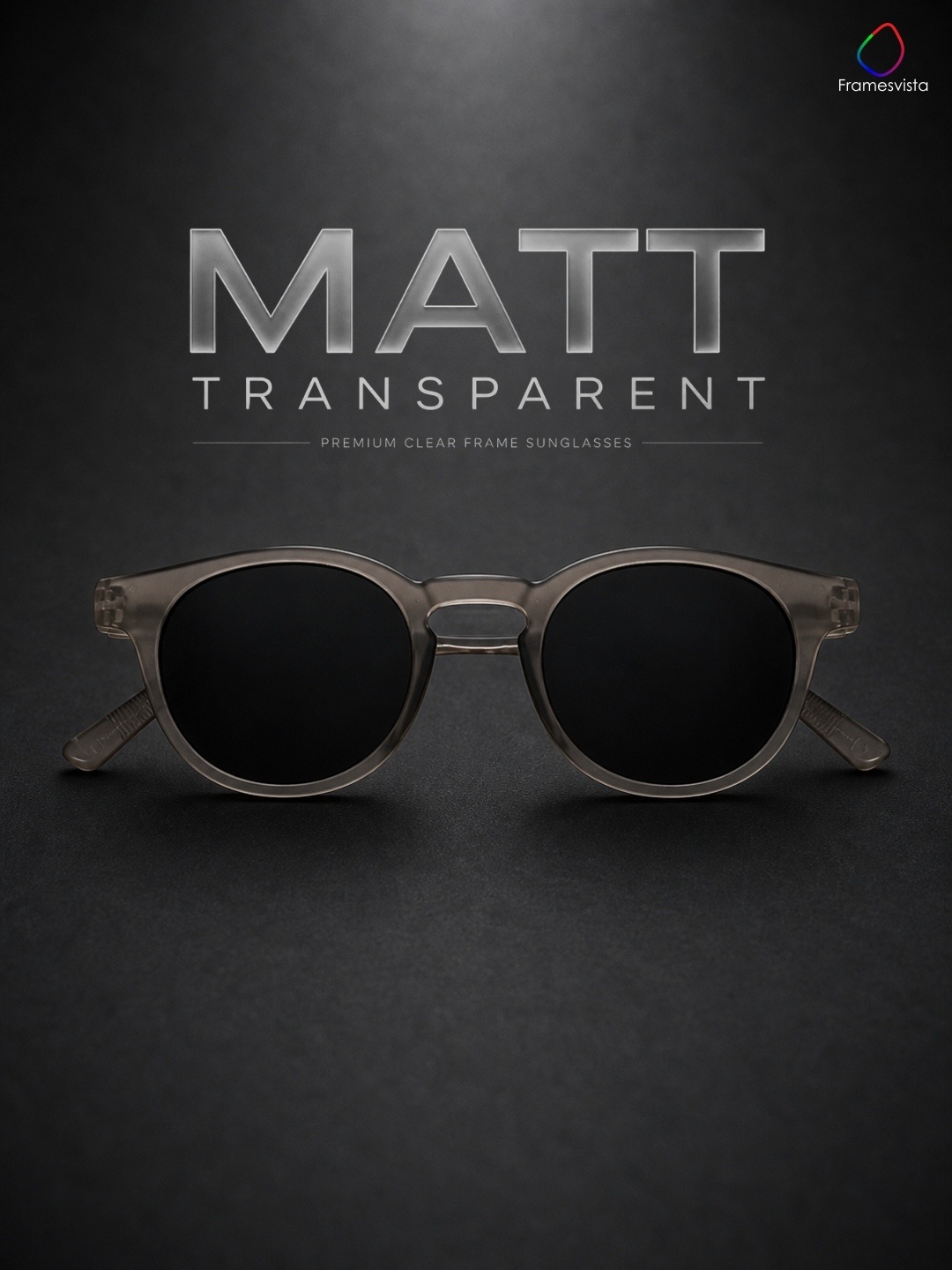 transparent smoke grey sunglasses