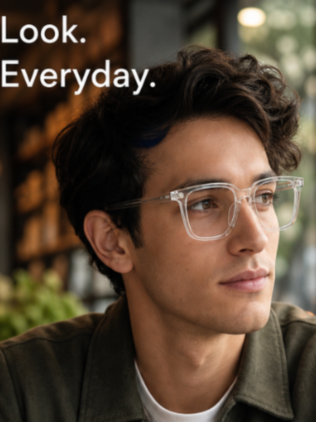 Framesvista FV-TR6804 clear square full-rim eyeglasses angled view