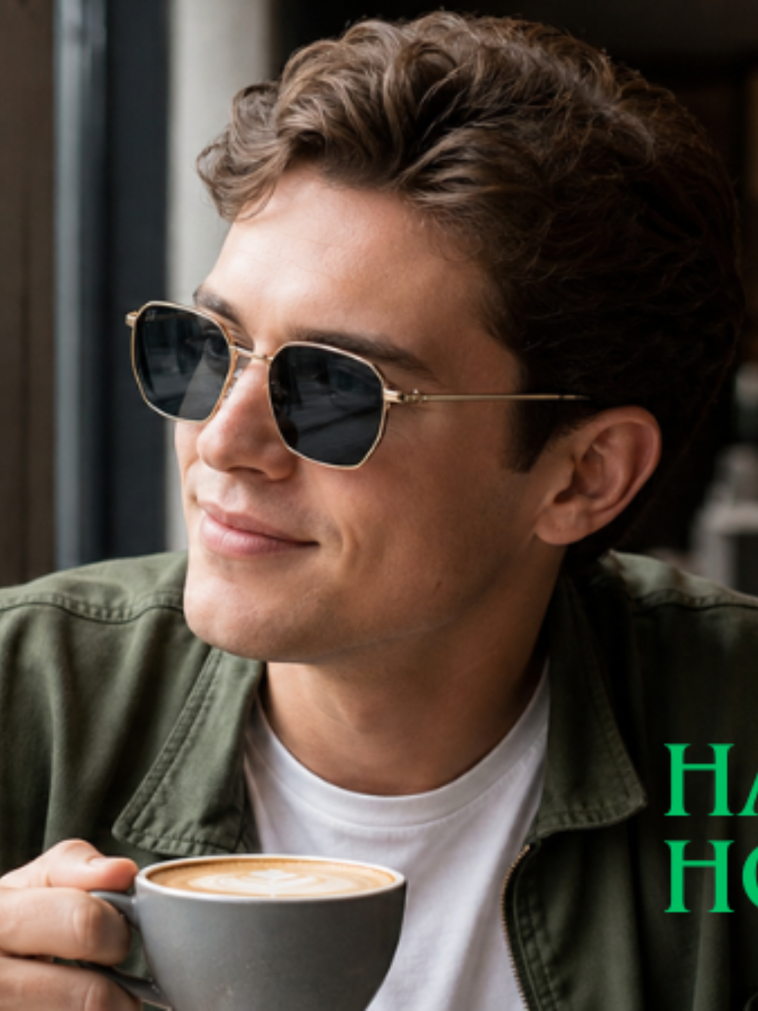 Angled side view of Framesvista FV-PG-7202 gold metal square sunglasses