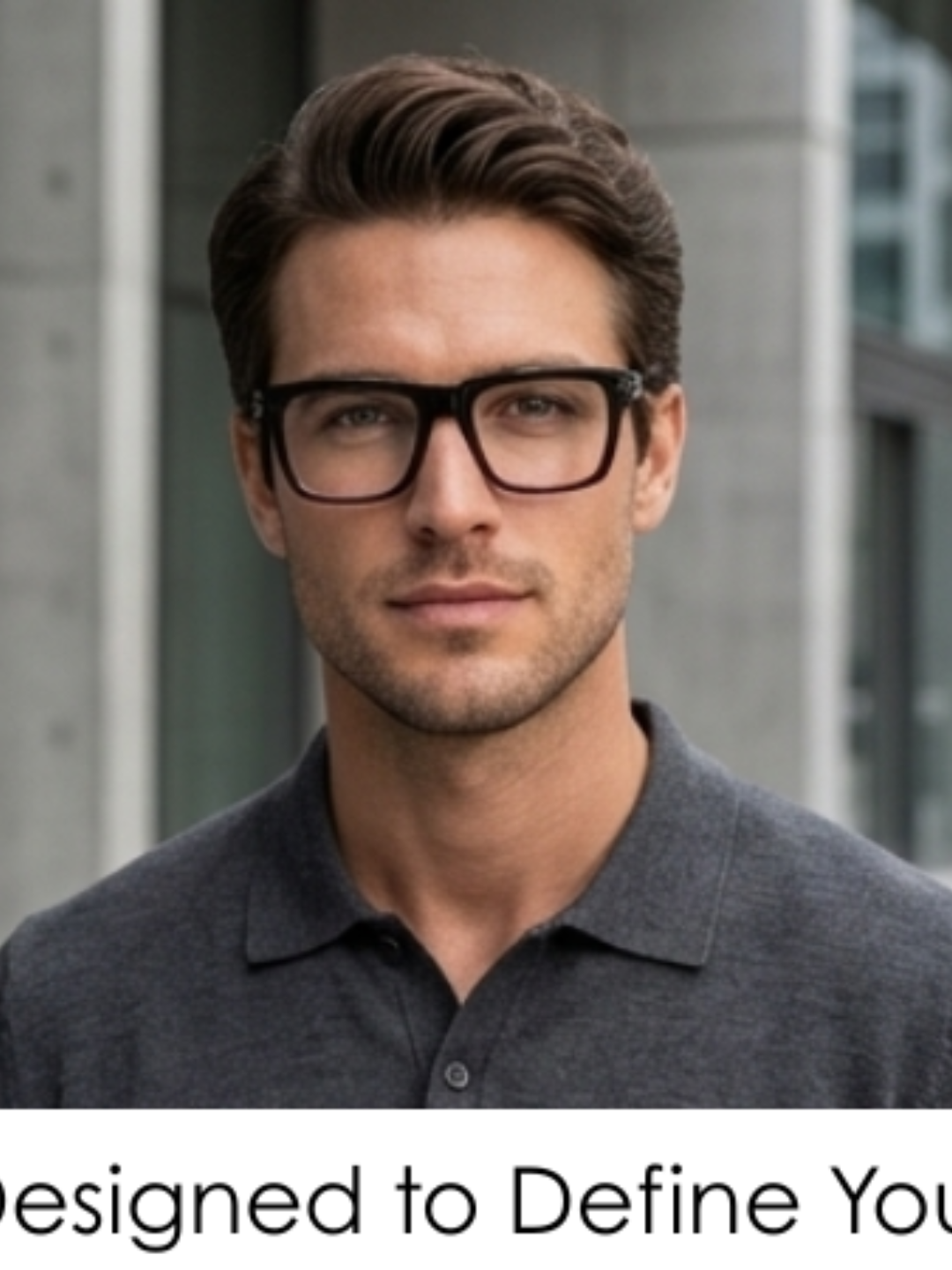 male model Framesvista FV-82101 deep maroon eyeglasses with contrasting black