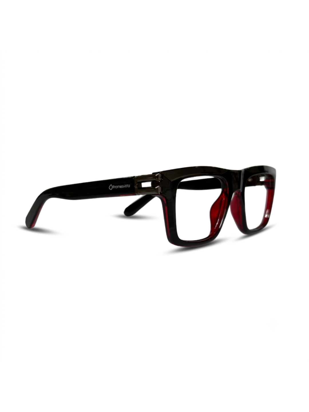 Framesvista FV-82101 deep maroon eyeglasses with contrasting black