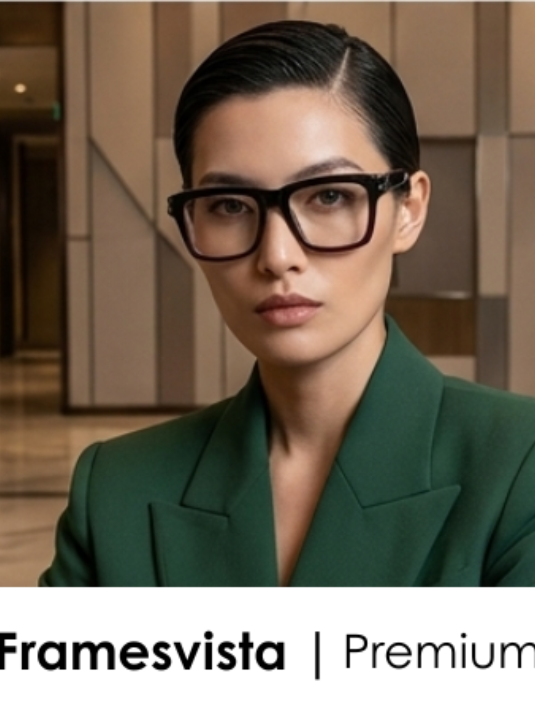 female model Framesvista FV-82101 deep maroon eyeglasses with contrasting black